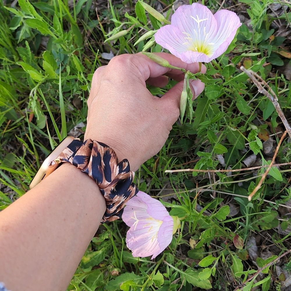 Leopard Scrunchie Watch Band for Fitbit Sense, Versa 3 2 1 Lite, Apple Watch